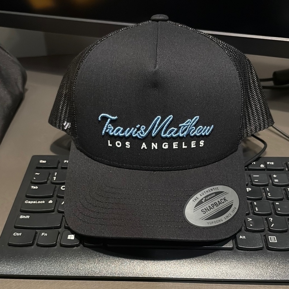 Travis Mathew Black Mesh Cap